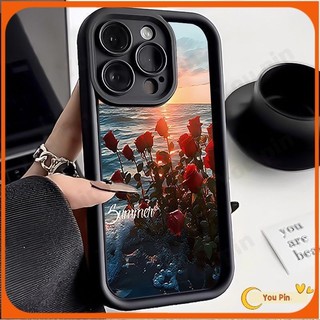Ốp Lưng Cho Realme Note 50 C53 C51 Ốp Lưng C67 C55 C35 C33 C30 C30S C25 C25S C12 C15 C11 2021 C2 10 8i 8 Pro 7i 7 6 5 6i 5i 5S Pro Vỏ TPU Seaview Hoa Hồng Vỏ Điện Thoại
