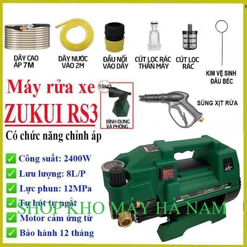 MÁY RỬA XE MINI OSAKA RS3 2400 dây đồng 100% mẫu mới /bảo hành 12 tháng . KHO MÁY HÀ NAM