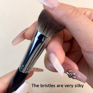 Highlighter Hình lưỡi Blusher Face Highlighter Setting Flat Head Blending Cọ trang điểm