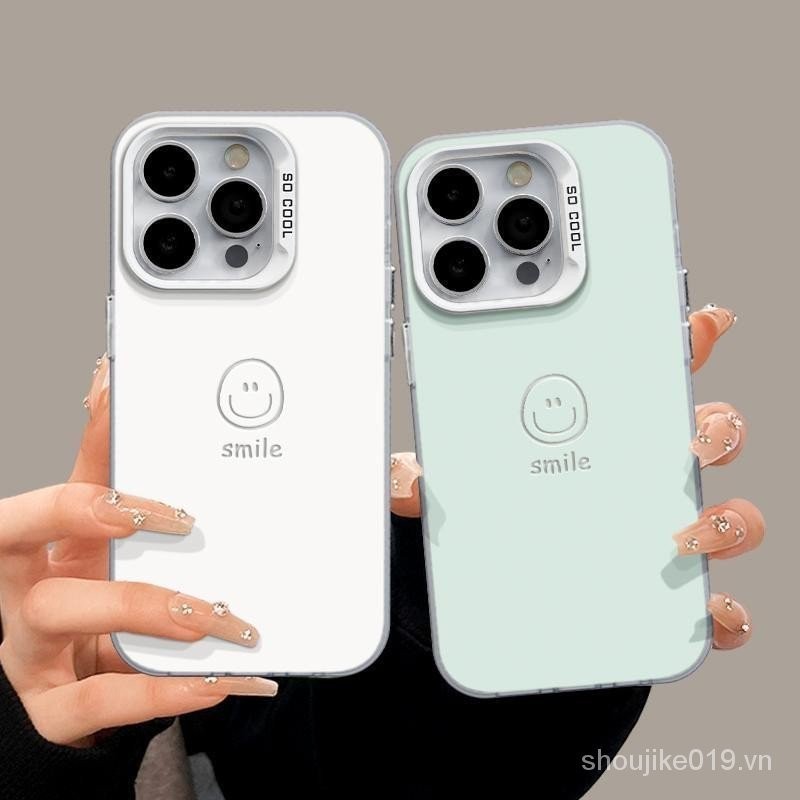 Smiley Smiley iPhone13 Apple 15 Ốp Lưng Điện Thoại 14Plus Vitality Case 12promax Laser 11 Nữ 78 YXYJ