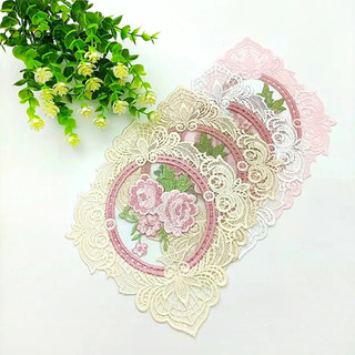 Zthome Retro Thêu Hoa Ren Placemat Bàn Vải Bao Bàn Thảm Phong Cách Châu Âu Tấm Thảm Bàn Coaster Trang Trí Máy Tính Để Bàn HOT