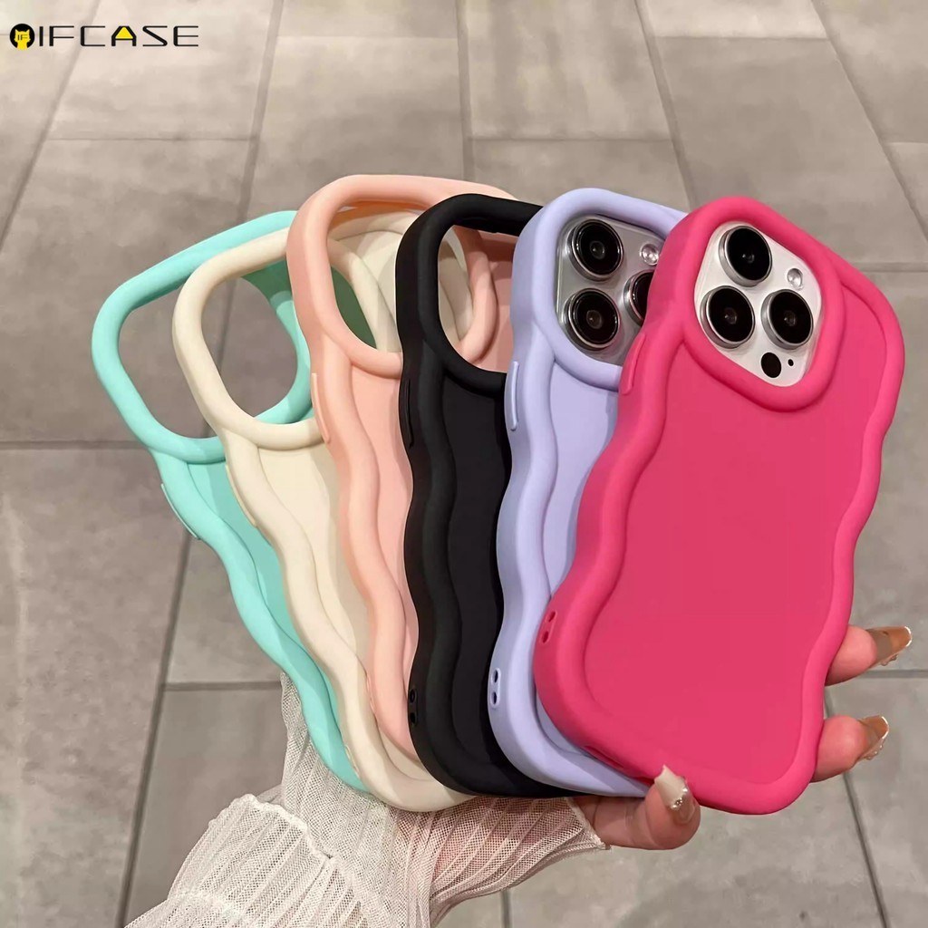 Dành Cho Samsung Galaxy A73 A53 A33 A55 A54 5G A52 A52s A51 4G Ốp Điện Thoại 3D Stereo Wave Macaron 