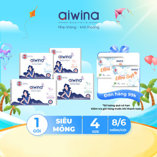 Băng vệ sinh Aiwina siêu mỏng ban ngày 24.5cm, ban đêm 29cm/33cm/42cm
