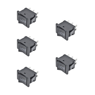 5 chiếc kcd1 6pin dpdt on-off-3 vị trí áp lực boatlike rocker switch ac 6a / 250v 10a / 125