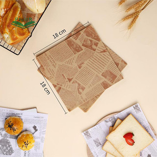 [Pfultr] 50 / 100 Chiếc Giấy Chống Dầu Để Gói Bao Bì Sandwich Burger Bánh Mì Chiên Thực Phẩm Chiên Chiên Không Khí Nướng Đĩa Giấy Thảm Phụ Kiện [MỚI]