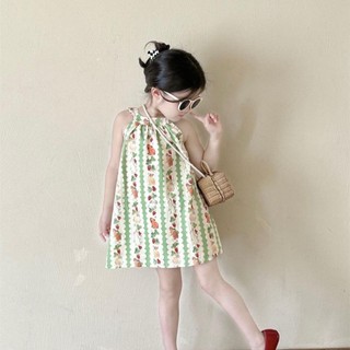 V528 - Váy  Thỏ Xanh Dáng Yếm Bé Gái