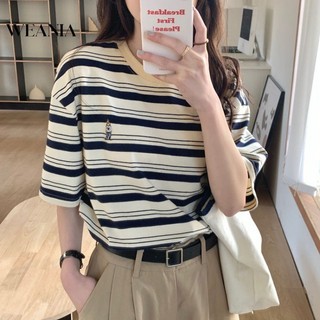 Áo thun gấu sọc thường ngày dành cho nữ WEANIA