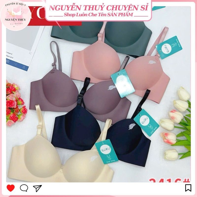 Set 3 Áo Su Đúc Đệm Bàn Tay Hoạ Lông Vũ, Siêu Nâng Đẩy, Tạo Rãnh, 4,5cm Không Gọng, Chống Rách, Êm M