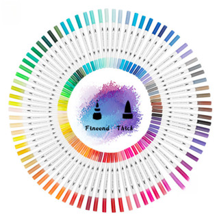 Bút Brush, Bút Đánh Dấu Hai Đầu, Bút Viết Tiêu Đề Fineliner,   Có Thể Giặt Được Vẽ Tranh Học Tập