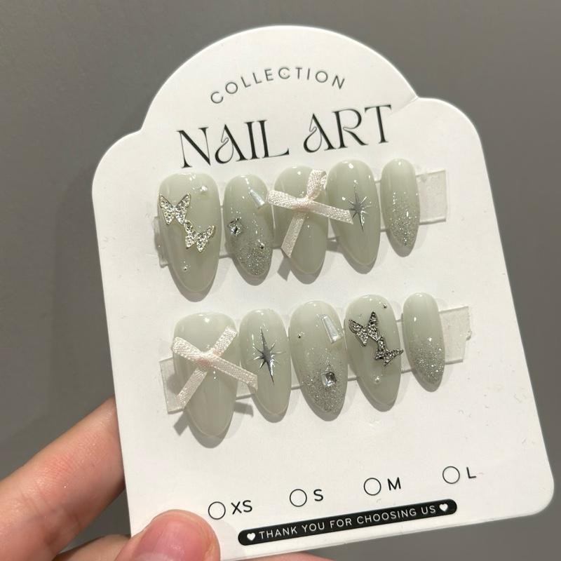 T22 nailbox xanh ngọc mix nơ