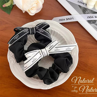  Nơ Tóc Cao Su Dây Vải Chữ Scrunchies Bun Tóc Nữ Bun Dây Buộc Tóc Phụ Kiện Tóc 