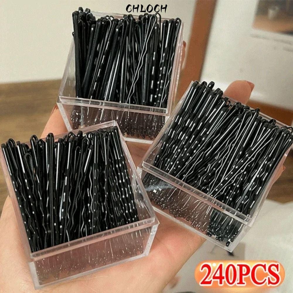 Chloch 60 / 240 Kẹp Tóc Đen, Kẹp Tóc Nữ Sóng Hình Chữ U, Kẹp Tóc BB Vô Hình