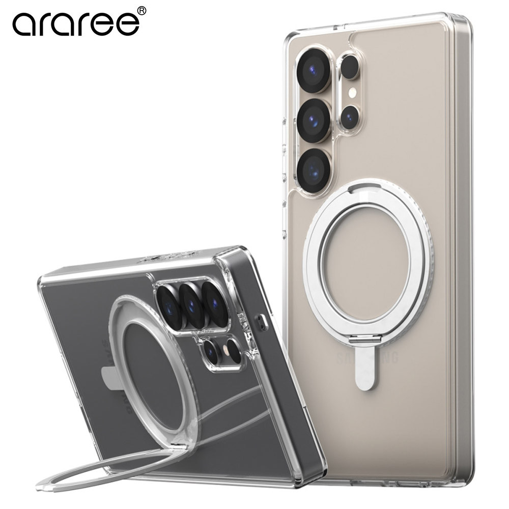 Araree Korea DUPLE M STAND CLEAR Galaxy S25 ULTRA Stand Grip MPP Phone Case