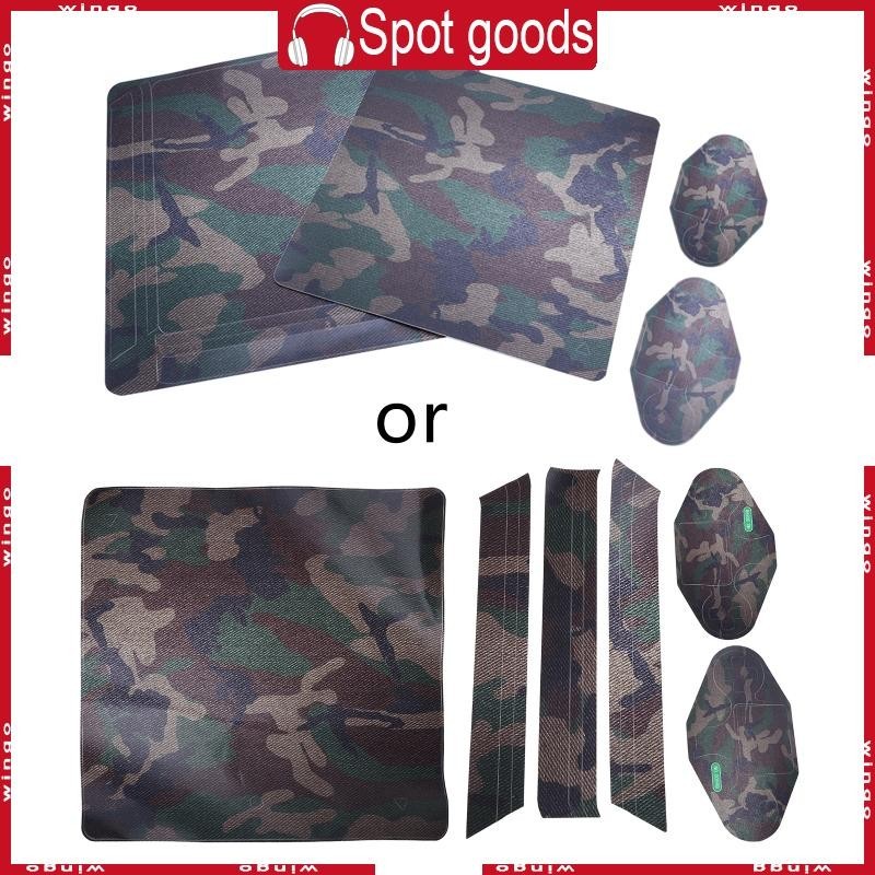 Camouflage Decal Sticker Skin Cover For  PS4 Slim Console + 2 Controller