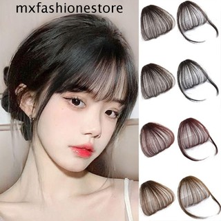 Mxfashionestore 3d air bangs, giả fringe straight bangs top hair bangs, vô hình tổng hợp tóc tự nhiên phần mở rộng tóc giả phụ nữ