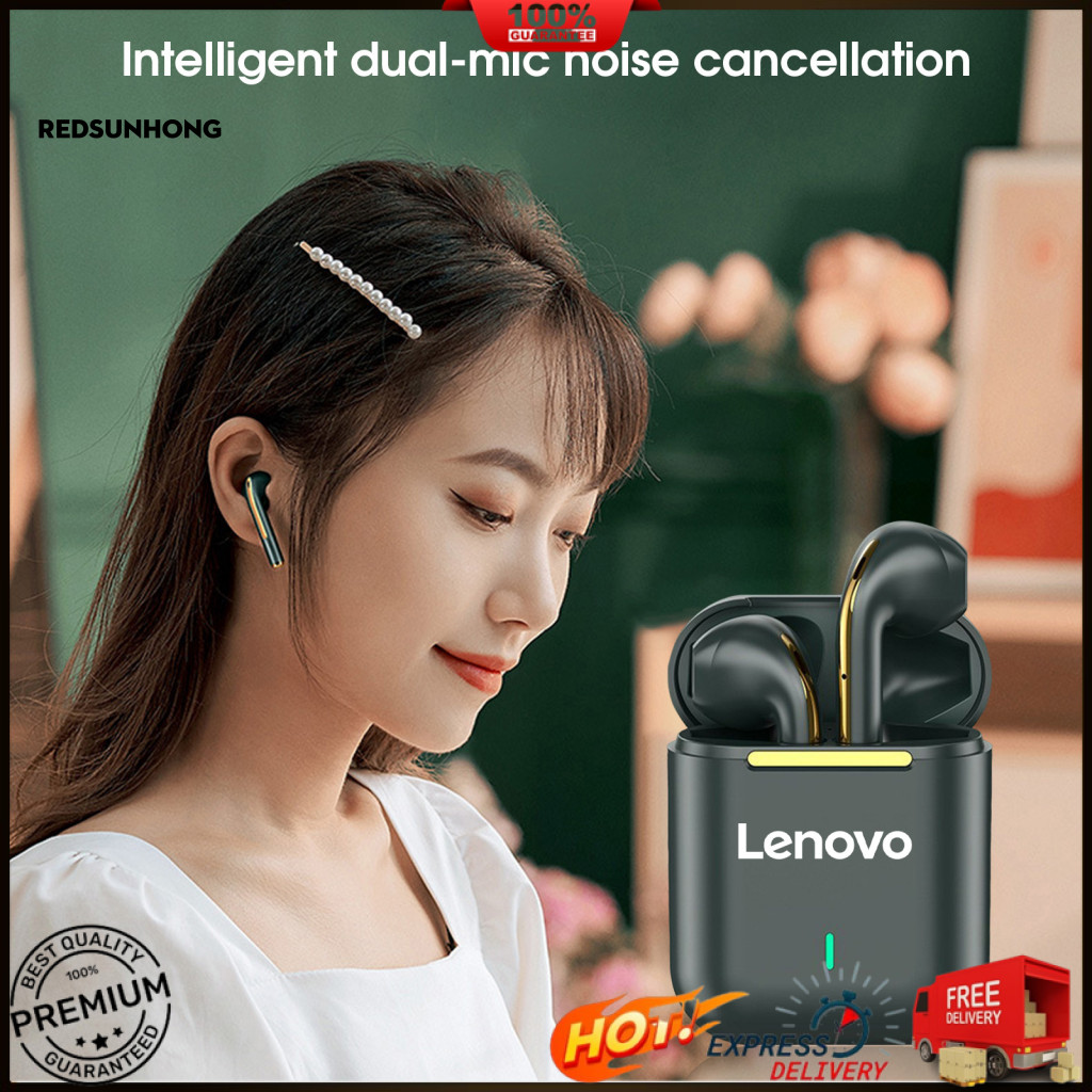 Rh.b Tai nghe không dây Lenovo HiFi Giảm tiếng ồn thông minh Tai nghe