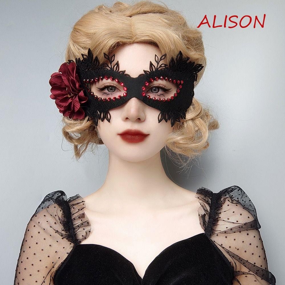 Alison Mặt nạ nửa mặt Đạo cụ Mặt nạ hóa trang sáng tạo Đồ dùng dự tiệc Mặt nạ Halloween Prom Đồ dùng dự tiệc Photo Prop Mặt nạ mắt hóa trang hoa