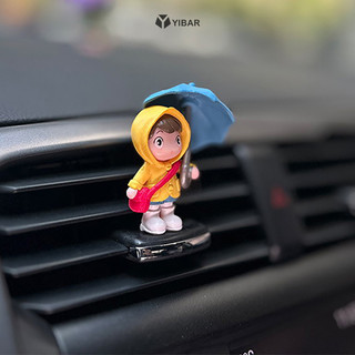 Yibar Ô Dễ Thương Cặp Đôi Trang Trí Nội Thất Ô Tô Nhân Vật Hành Động Gương Chiếu Hậu Tự Động Bảng Điều Khiển Đồ Trang Trí Cho Phụ Kiện Ô Tô Mới