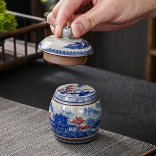 Gác nắp ấm trà, ấm tử sa, đế kê lót chén bằng sứ cảnh đức trấn men lam cũ