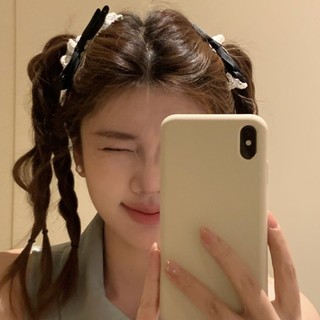 1 Kẹp Tóc Nơ Ren Kẹp Tóc Nữ