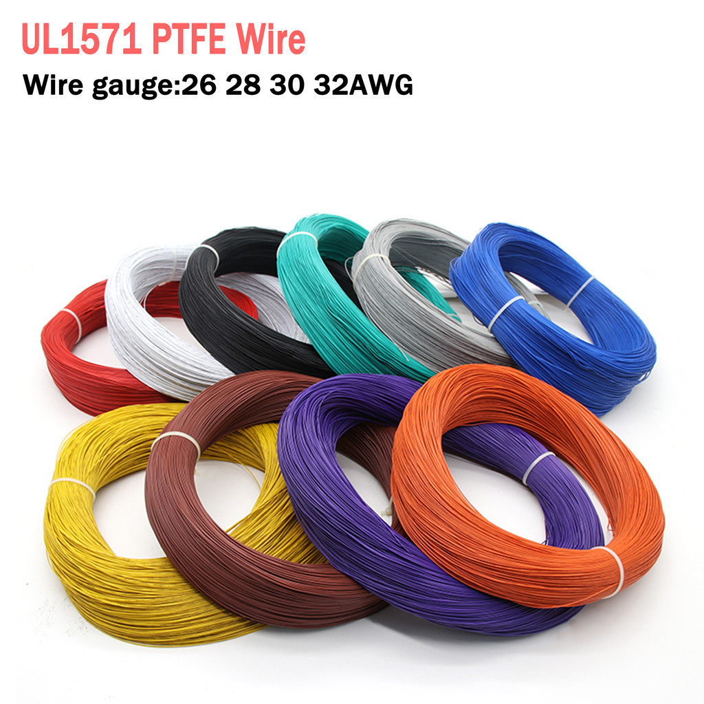 Dây điện tử 5M UL1571 26 28 30 32AWG Cáp linh hoạt PVC đầy màu sắc Cách nhiệt Dây LED môi trường bằn