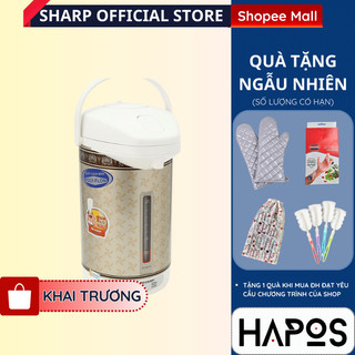 Bình thủy điện inox sharp 2.9 lít chính hãng, đun sôi nhanh, giữ ấm kp-30stv - sản xuất thái lan - hapos official