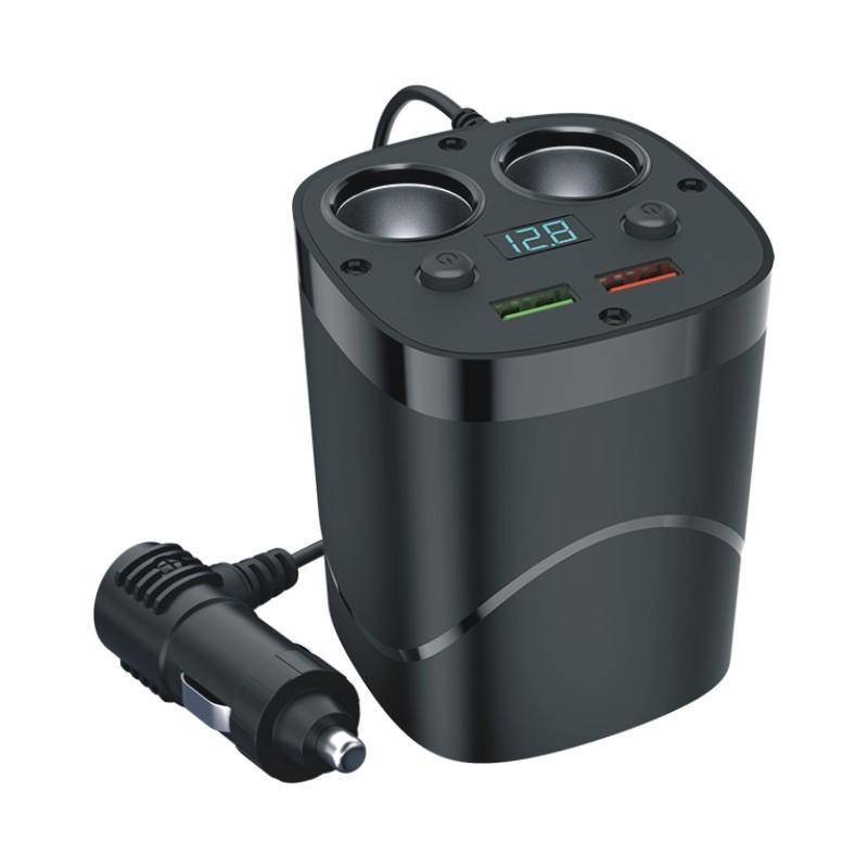 Cốc Sạc Nhanh 150W QC3.0 Cổng USB * 2 + Bật Lửa Thuốc Lá