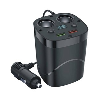 Cốc sạc nhanh 150w qc3.0 cổng usb * 2 + bật lửa thuốc lá