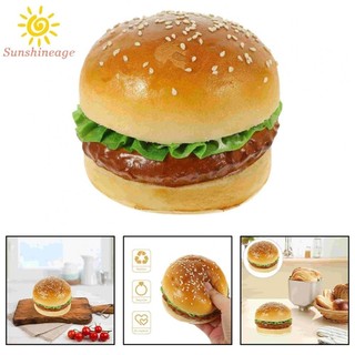 Burger nhân tạo Mô hình Bun giả Pu Tượng Burger thực tế Sandwich nhân tạo