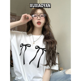 XUXIAOYAN áo phông áo thun nữ croptop baby tee xu hướng Thời trang Stylish INS WCS2440EWV 17Z240426