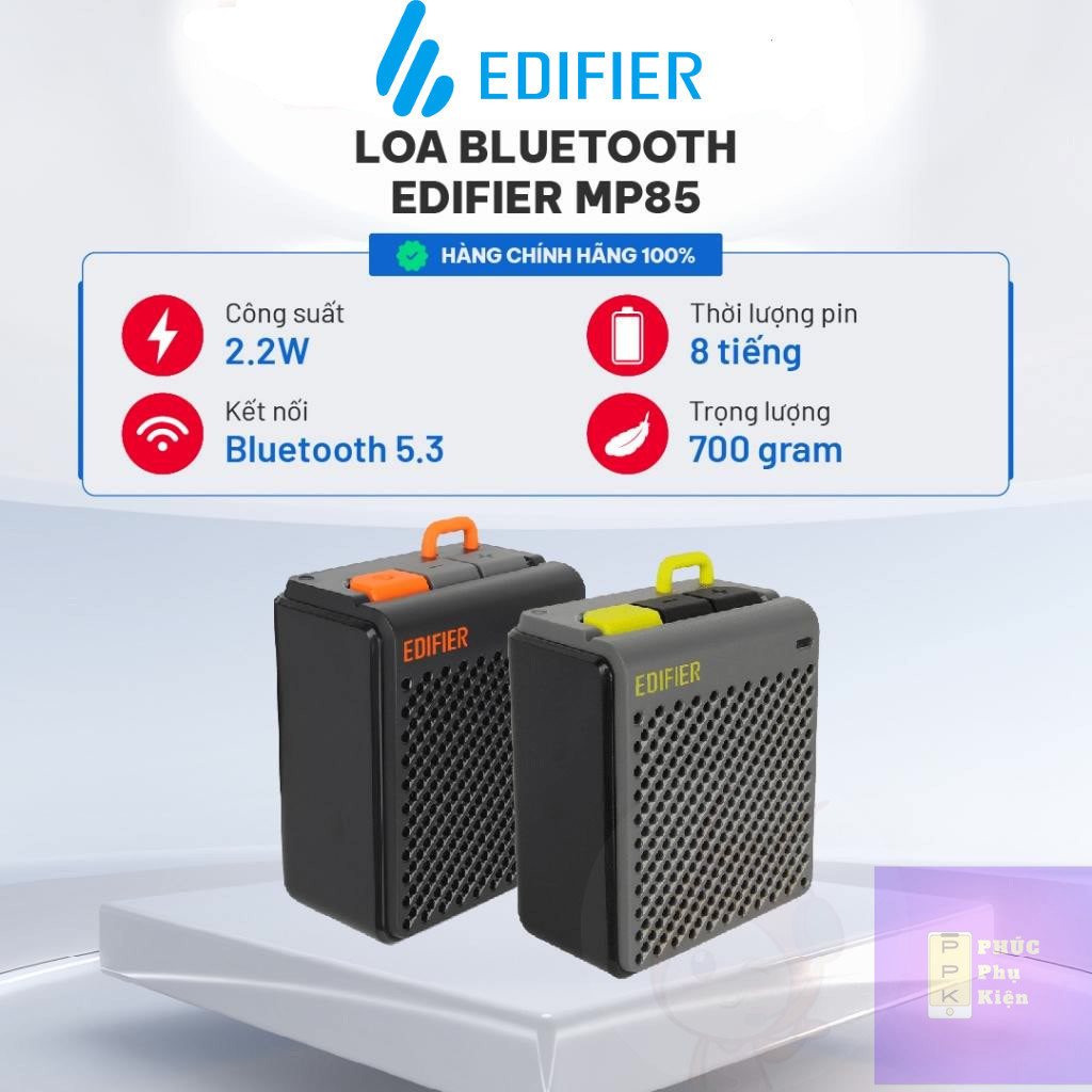 Loa Nghe Nhạc Bluetooth Edifier MP85 (Pin 8h/ Kết nối Bluetooth/ Edifier App/ Bảo hành 12 tháng)