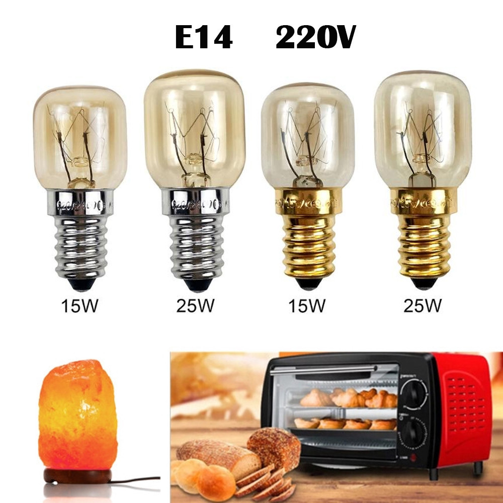 15W / 25W Vít Nhỏ E14 Lò Nướng Bóng Đèn Muối Đèn Chịu Nhiệt 300°C 220-240V