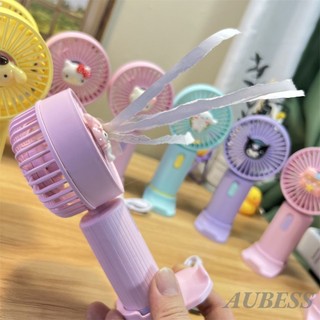 Quạt cầm tay Sanrio Sạc USB di động có quạt đế Quạt làm mát không khí Quạt cầm tay Mini Kuromi Hello Kitty