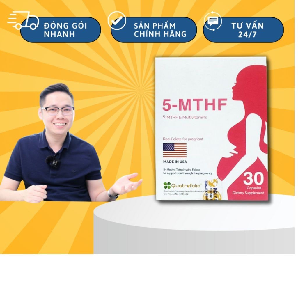 5 MTHF - Bổ Sung Folate, Vitamin, Bổ Trứng, Tăng Khả Năng Sinh Sản, Ngăn Dị Tật Thai Nhi