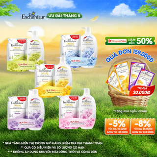Sữa tắm hương nước hoa Enchanteur Charming/ Sensation/ Delightful/ Romantic/ Magic 650g + Tặng kèm Túi sữa tắm 200g