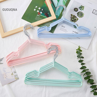 Guouqna 10 cái móc treo cho bé cao su chống trơn trượt coag quần áo trẻ em móc treo kim loại trẻ sơ sinh móc treo cho trẻ tập đi áo quần tủ quần tổ chức guouqna