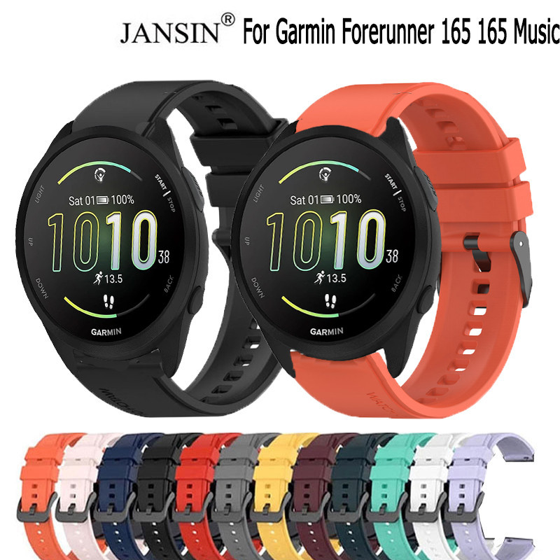 Jansin Dây đeo đồng hồ thay thế cho đồng hồ thông minh Garmin Forerunner 165 165 Music