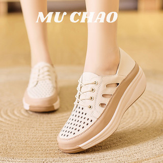 2024 mới 35-44 cỡ lớn ngoại thương rỗng giày thể thao lỗ thoáng khí giày đế mềm ngoài trời giày mẹ