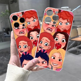 Ốp Điện Thoại Mềm Công Chúa Cho iPhone 15 11 12 13 14 Pro Max X XR Xs Max 14 Plus