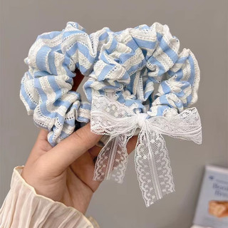 Phong cách hàn quốc ren nơ sọc tóc dễ thương đa năng dây tóc bé gái phụ kiện tóc thời trang