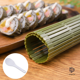 Dụng cụ sushi nhựa xanh lớn kimbap cuộn sushi tự làm onigiri mái chèo dụng cụ tre sushi thảm máy sushi dụng cụ nhà bếp gia đình
