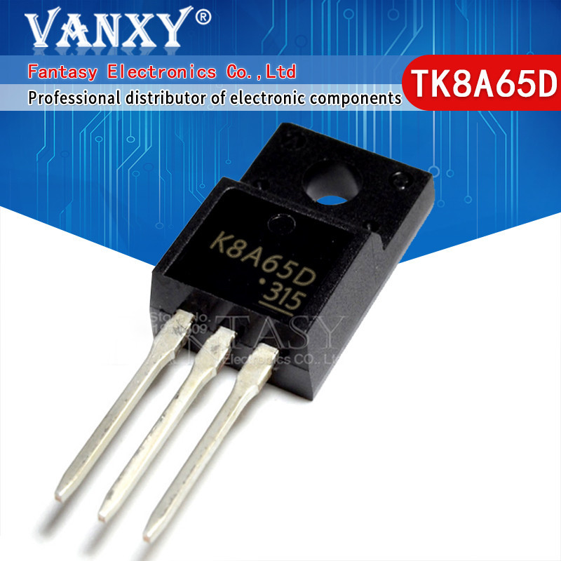 10 CÁI TK8A65D TO-220F K8A65D TO220F TK8A65 TO-220 650V 8A linh kiện điện tử mới