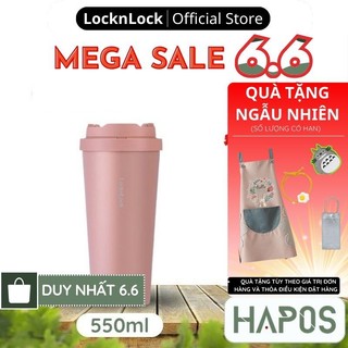 Bình giữ nhiệt LocknLock 550ml LHC3249 Hồng Chính hãng, mở nắp một chạm Tumbler, giữ nóng lạnh lâu - HAPOS OFFICIAL