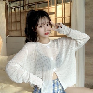 Sang Trọng Mùa Hè Phong Cách Mới Khe Nhỏ Tất Cả Trận Đấu Chống Nắng Áo Sơ Mi Cổ Tròn Áo Thun Đơn Giản Phù Hợp Với Nữ Màu Trơn Ir
