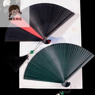 Quạt khiêu vũ tre đen MENGClassic