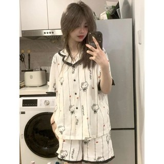 Bộ đồ ngủ nữ mùa hè Hello Kitty Sweet Girl Fresh Loungewear Set