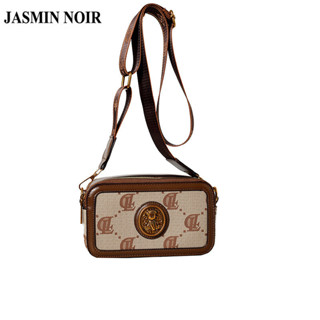 Jasmin NOIR Nữ Thương Hiệu Da PU In Hoa Túi Đeo Ngang Hộp Khóa Thường Ngày