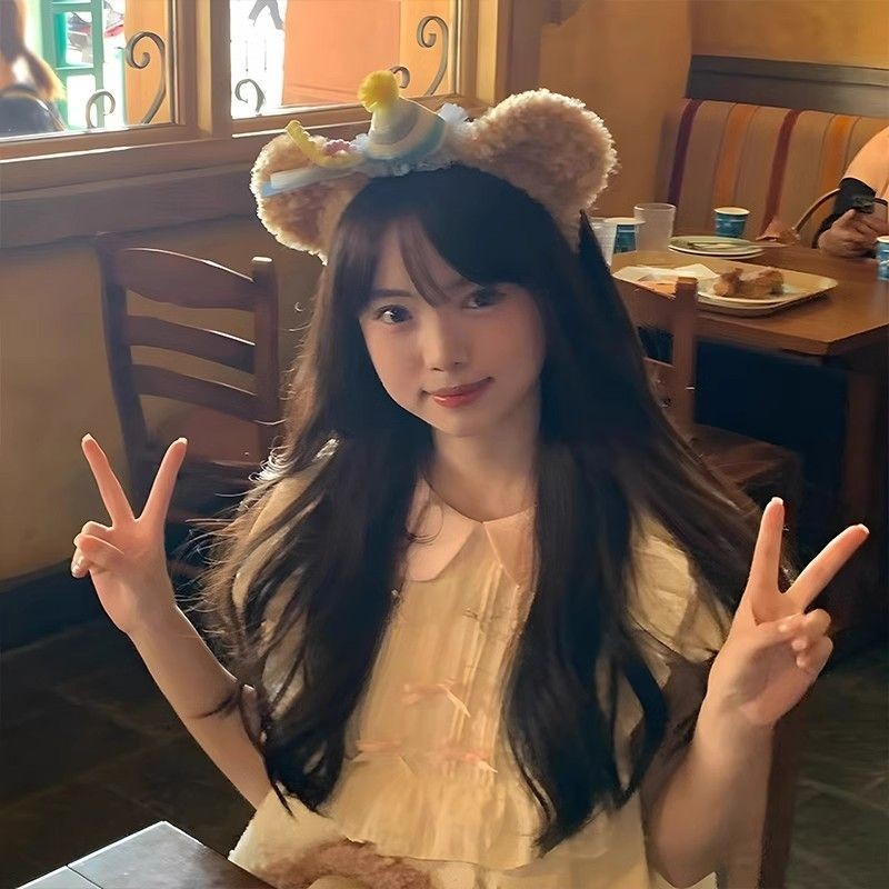 * * * * Dongdi Disney Kỷ Niệm 40 Năm Duffy Duffy Mũ Sinh Nhật Disney Băng Đô Ảnh Mũ Nữ Dongdi Disney