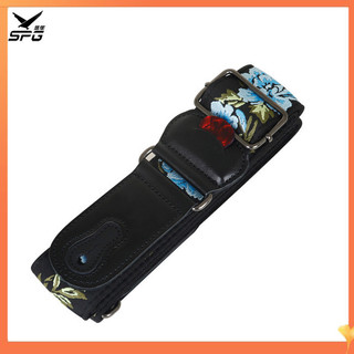 Spg ukulele guitar dây đeo vai dân gian thêu hoa dây đeo đàn guitar cho đàn guitar điện bass nam nữ
