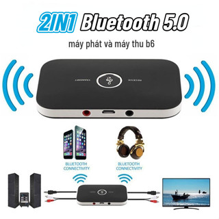 Bộ phát âm thanh Bluetooth 5.0 nâng cấp B6 - 2 trong 1 RCA 3.5mm - Bộ phát Bluetooth cho Loa ô tô Khuếch đại PC TV